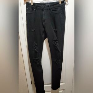 Juniors 11 Distressed skinny jeans EUC